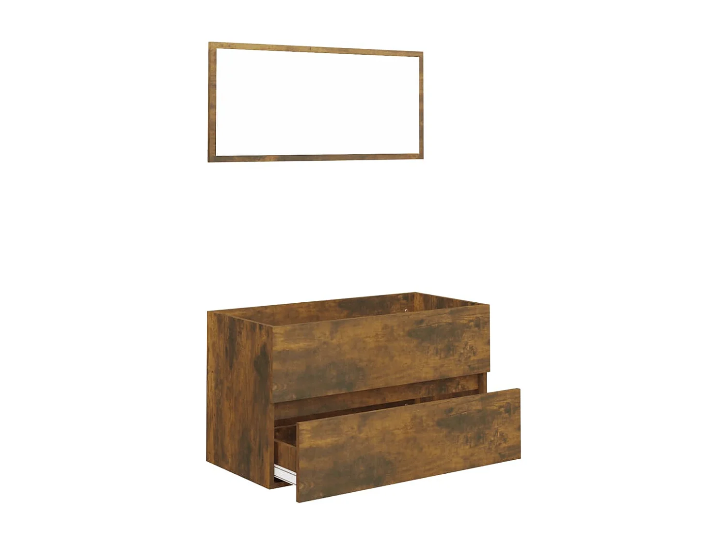 Ensemble de meubles salle de bain 2 pcs Chêne fumé FR63695