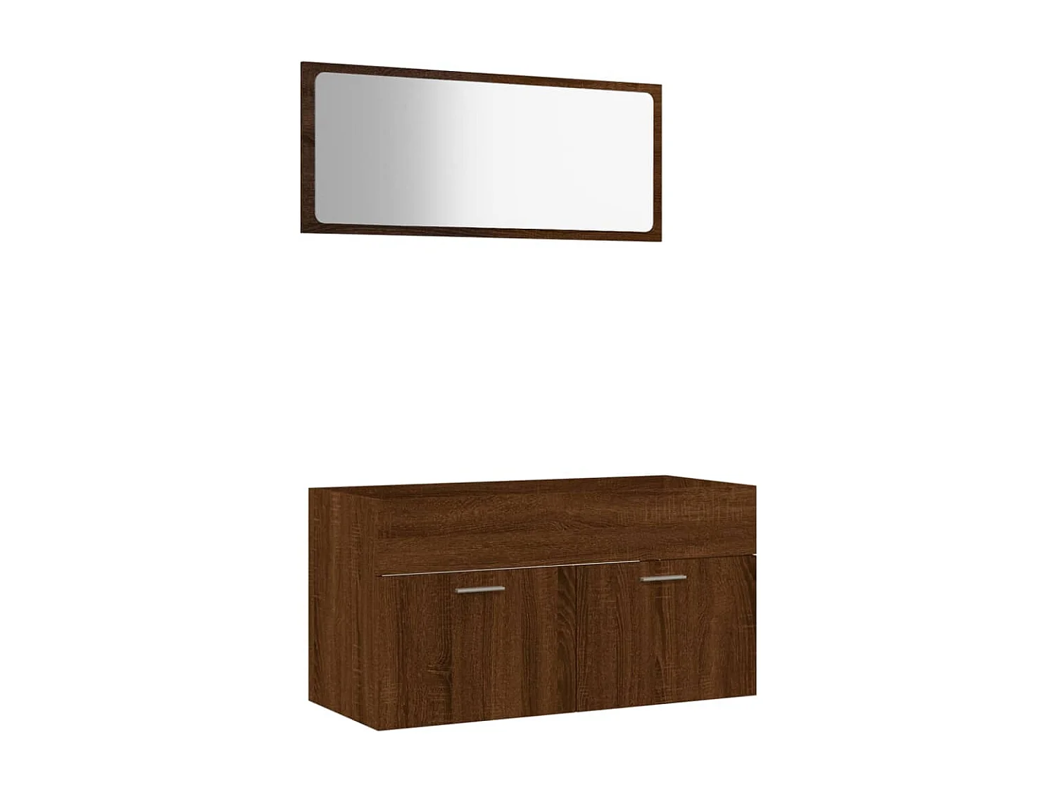 Ensemble de meubles salle de bain 2 pcs Chêne marron FR90358
