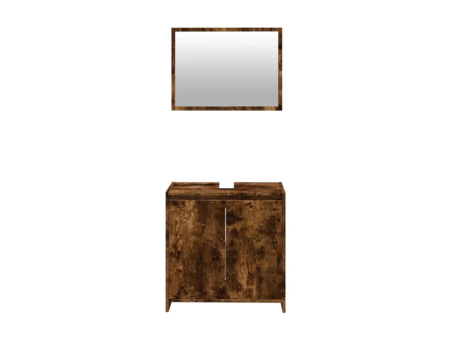 Ensemble de meubles salle de bain 2 pcs Chêne fumé FR36117