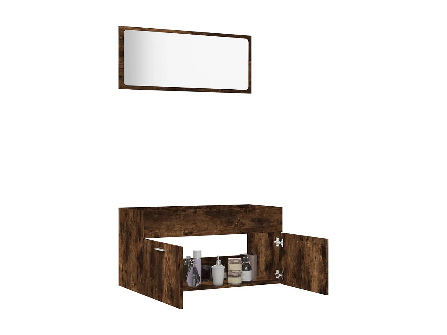 Ensemble de meubles salle de bain 2 pcs Chêne fumé FR81338