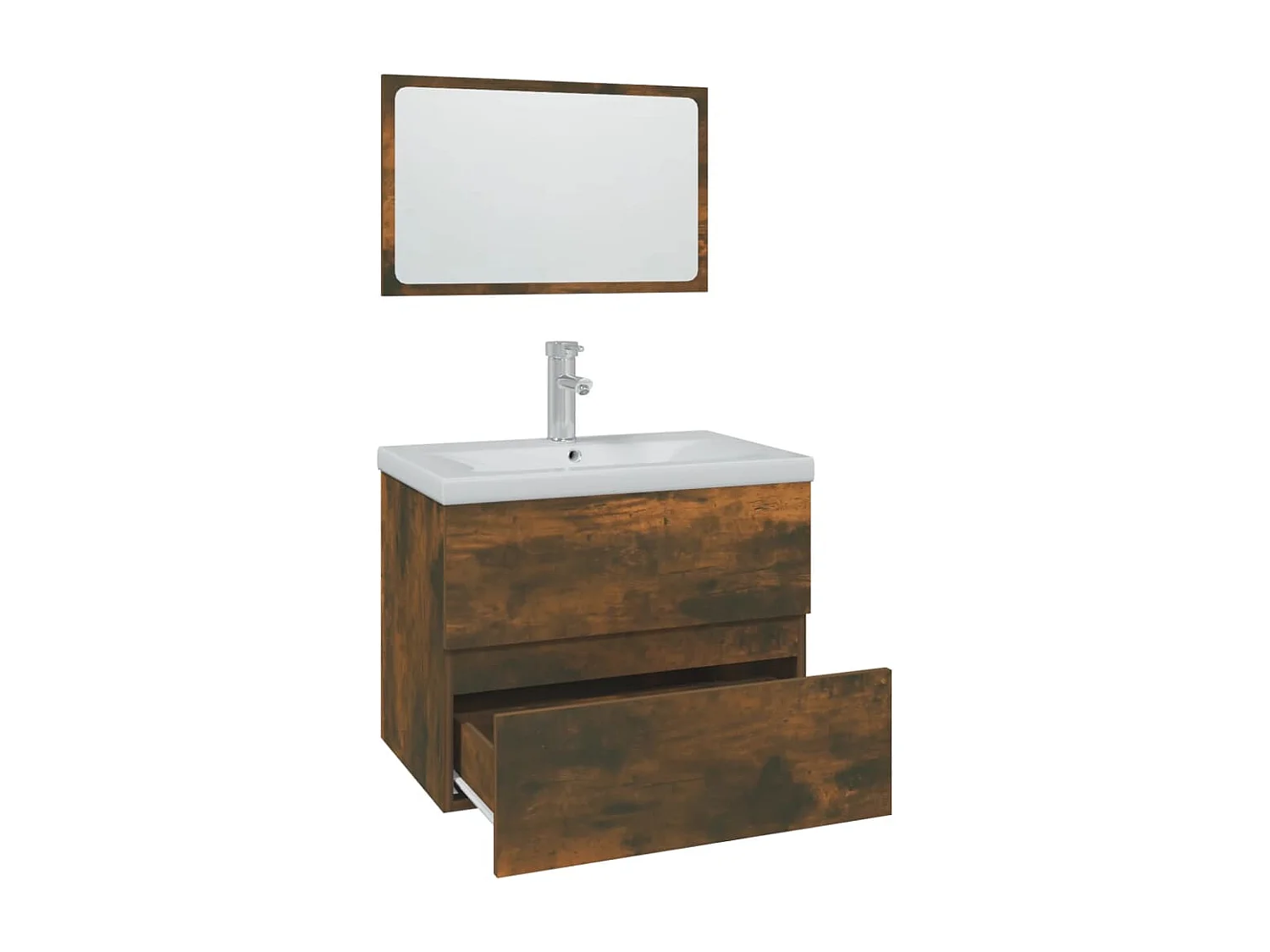 Ensemble de meubles salle de bain Chêne fumé Bois d'ingénierie FR72727