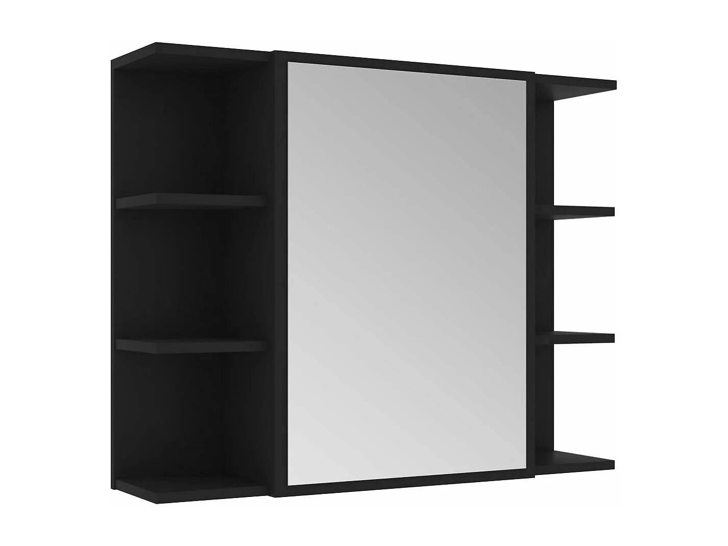 Ensemble de meubles salle de bain 3 pcs Noir Aggloméré FR71389