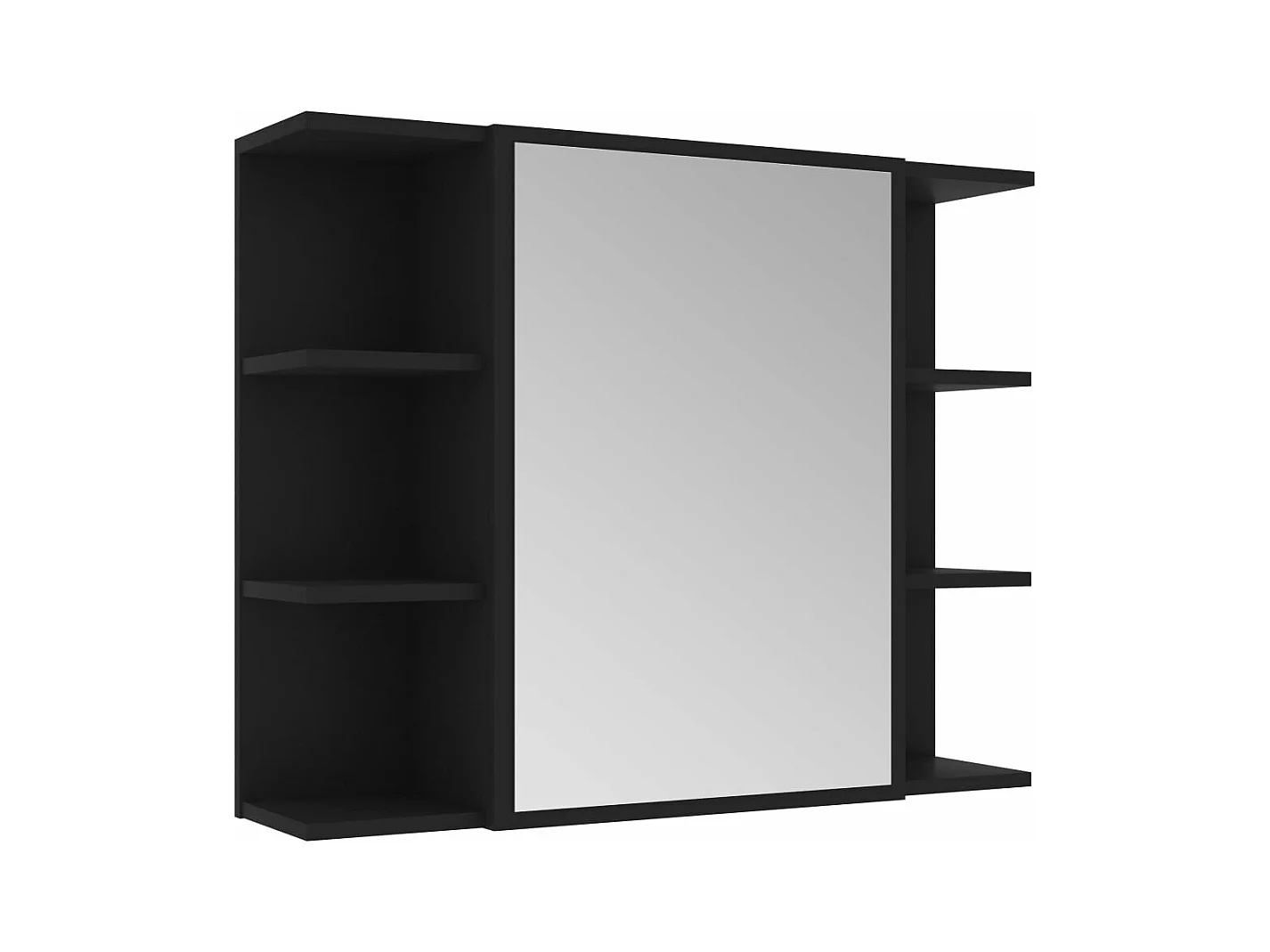 Ensemble de meubles salle de bain 3 pcs Noir Aggloméré FR71389