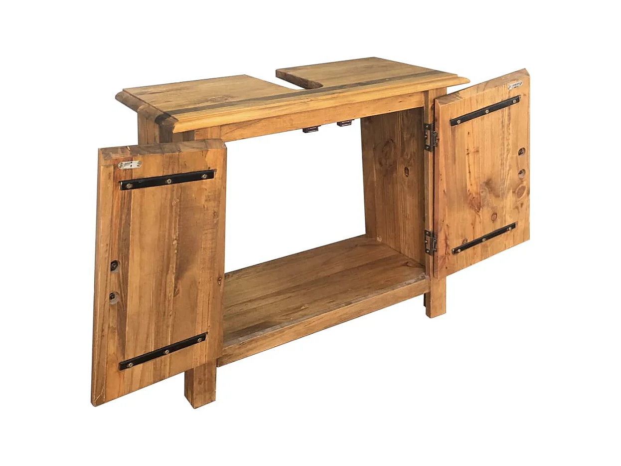 Ensemble de meubles salle de bain Bois de pin massif FR96516