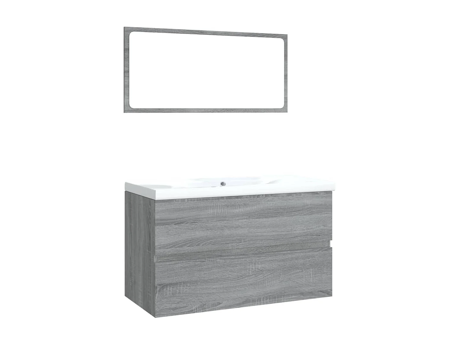 Ensemble de meubles salle de bain Sonoma gris Bois d'ingénierie FR77432