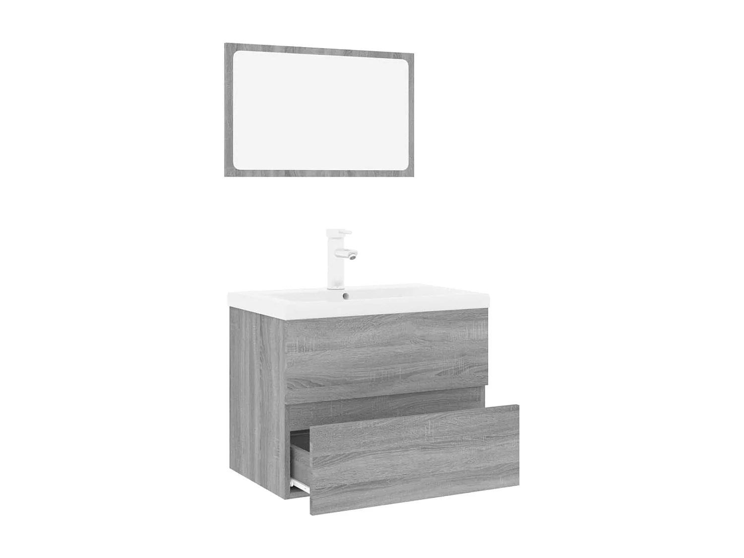 Ensemble de meubles salle de bain Sonoma gris Bois d'ingénierie FR93198