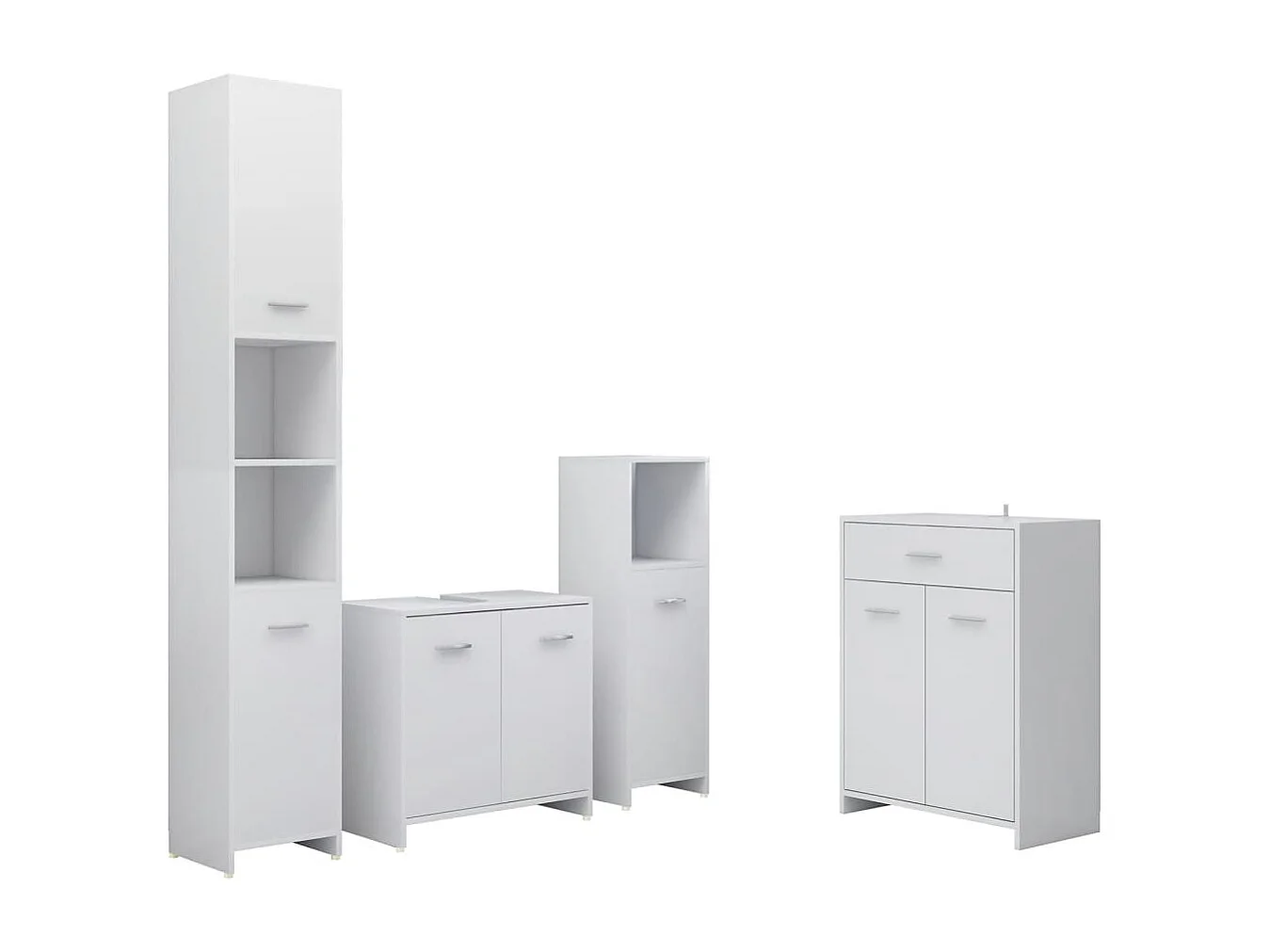 Ensemble de meubles salle de bain 4 pcs Blanc FR21852