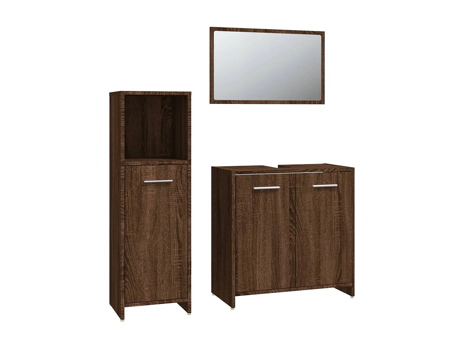 Ensemble de meubles salle de bain 3 pcs Chêne marron FR99561