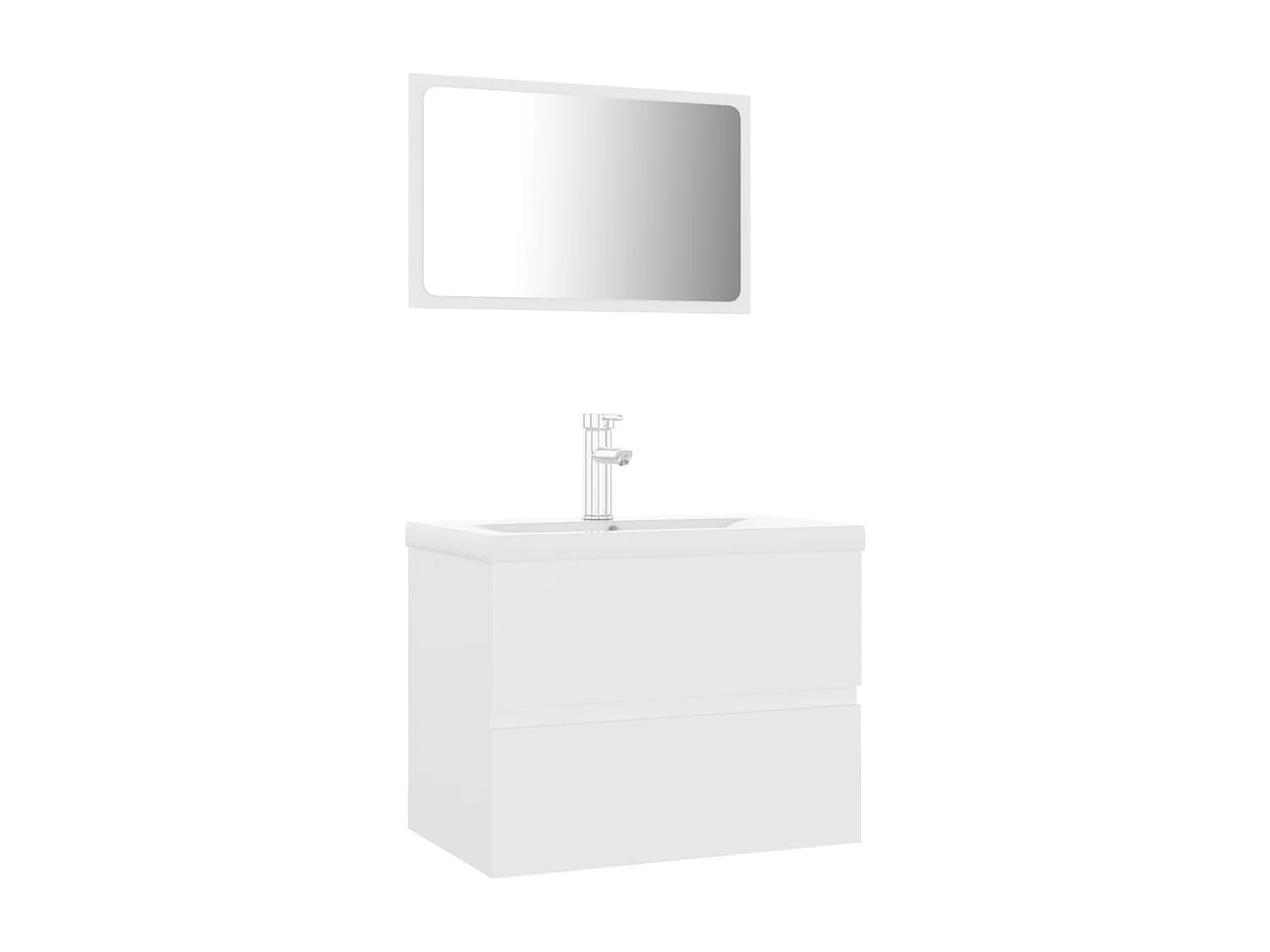 Ensemble de meubles salle de bain Blanc Aggloméré FR20665