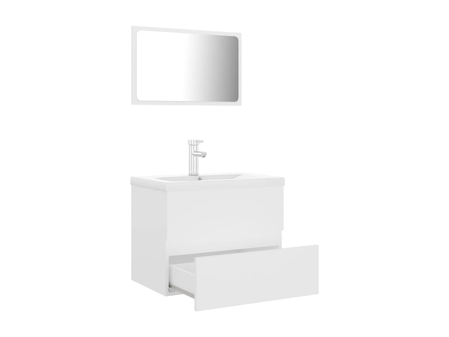 Ensemble de meubles salle de bain Blanc Aggloméré FR20665