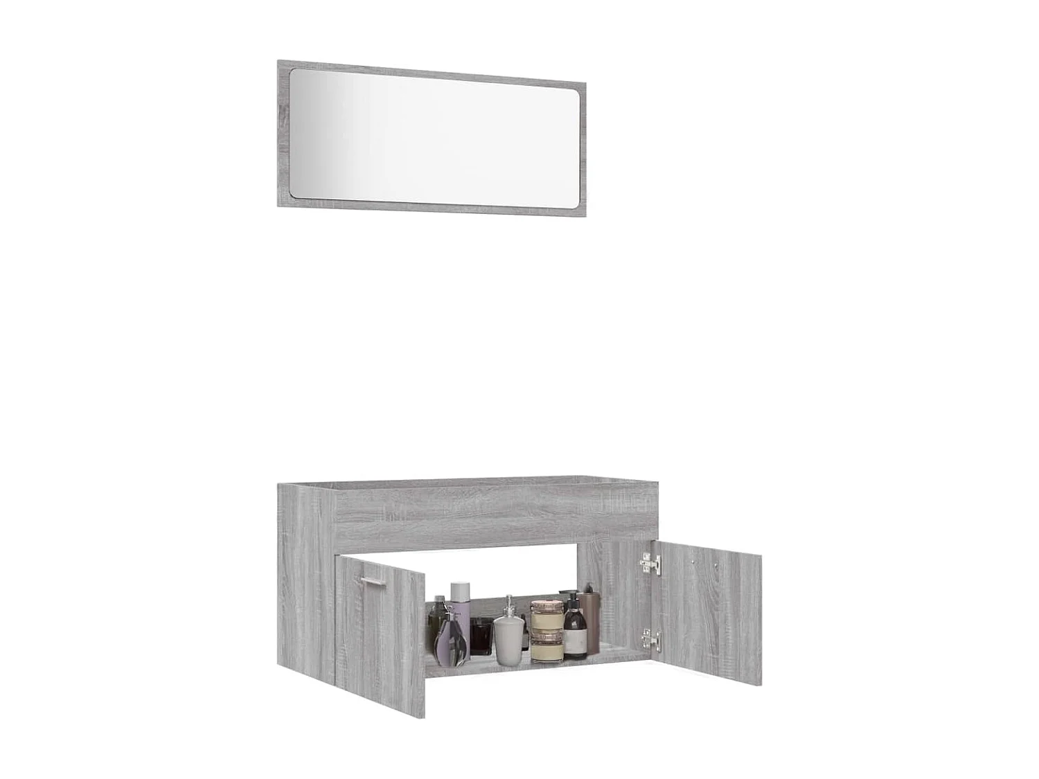 Ensemble de meubles salle de bain 2 pcs Sonoma gris FR24115