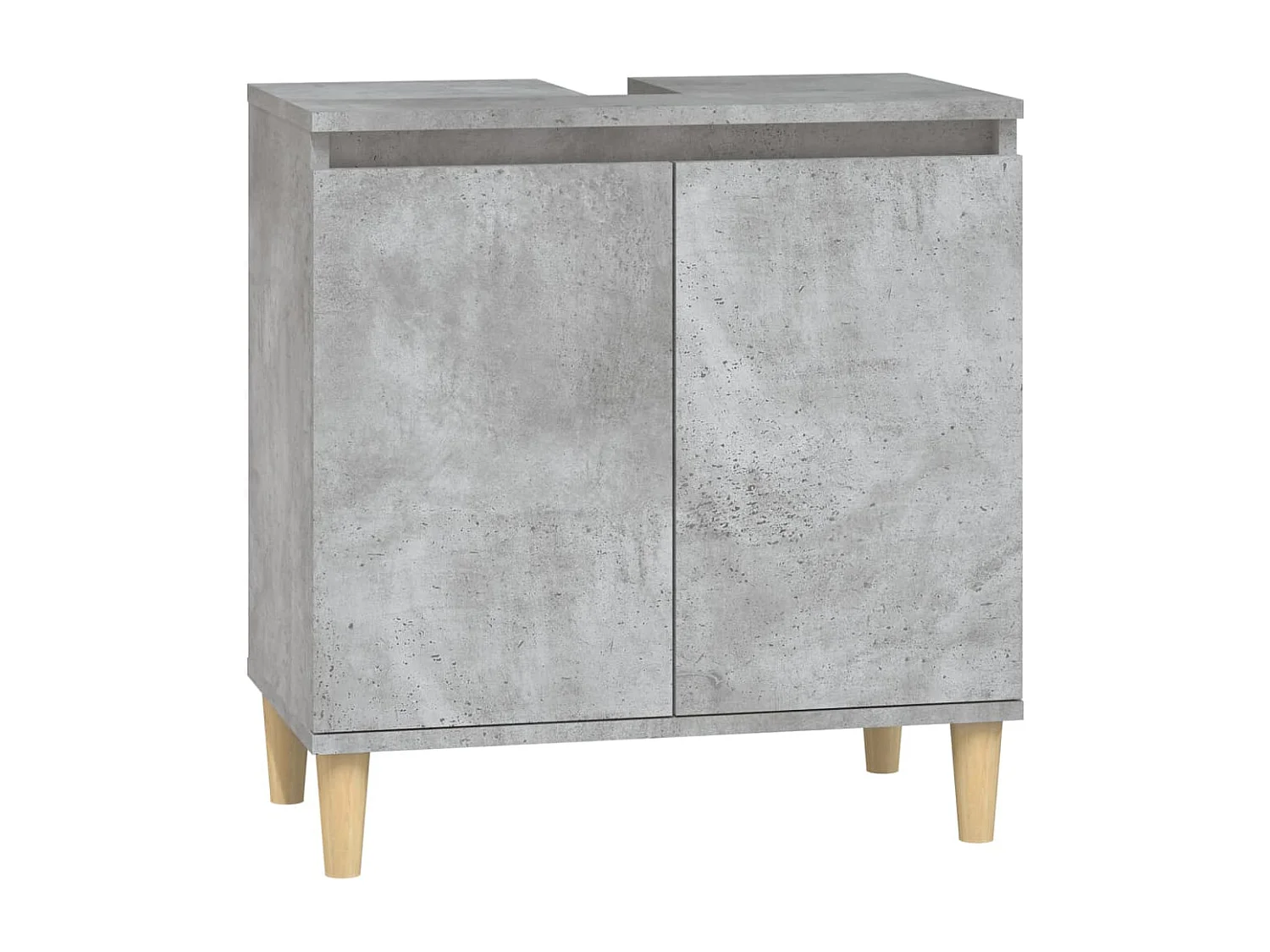 Ensemble de meubles salle de bain 3 pcs gris béton FR25971