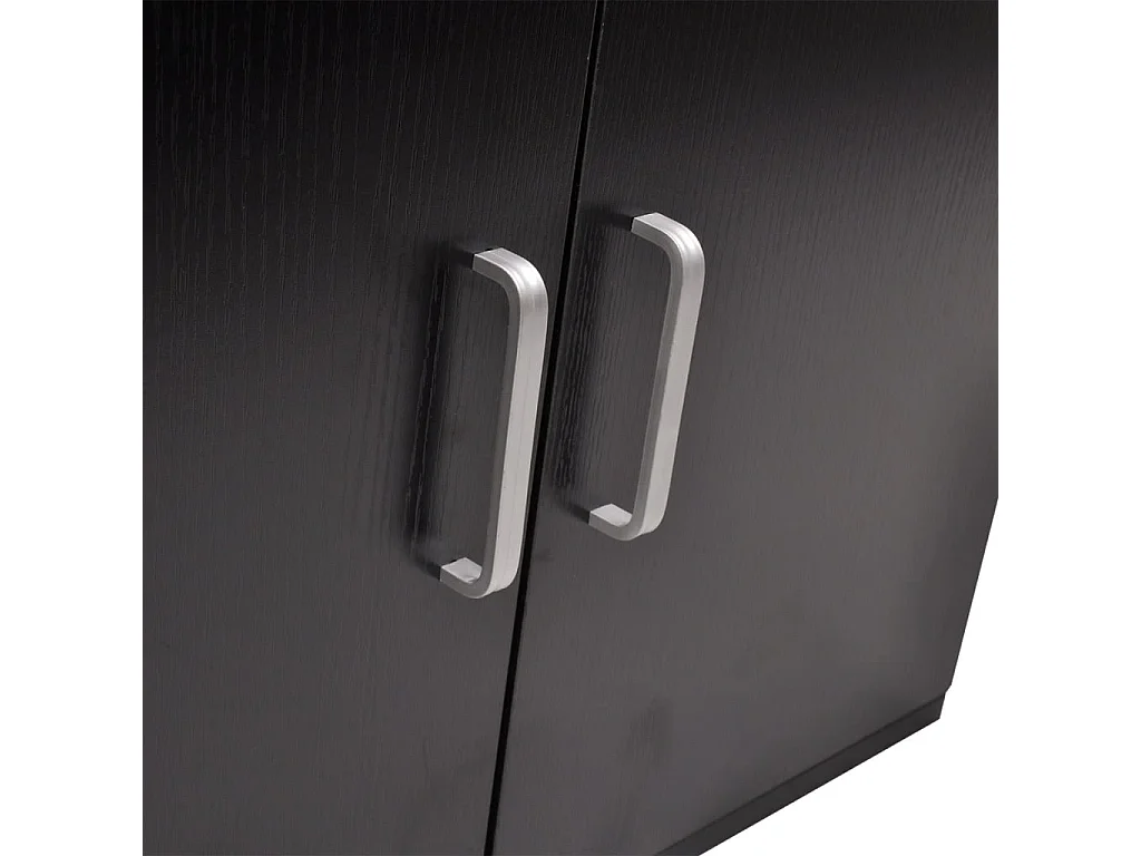 Ensemble de meubles salle de bains trois pcs Noir FR55349