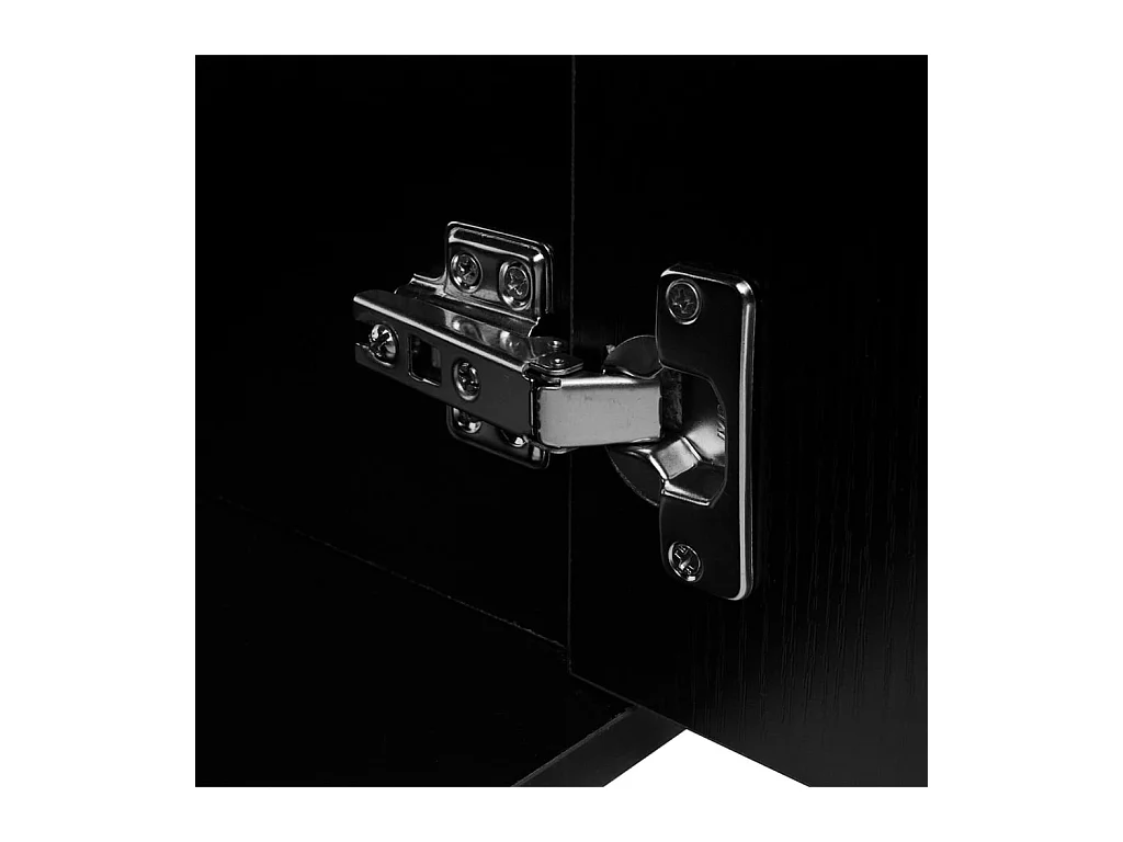 Ensemble de meubles salle de bains trois pcs Noir FR55349