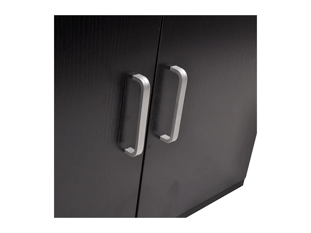 Ensemble de meubles salle de bains trois pcs Noir FR55349