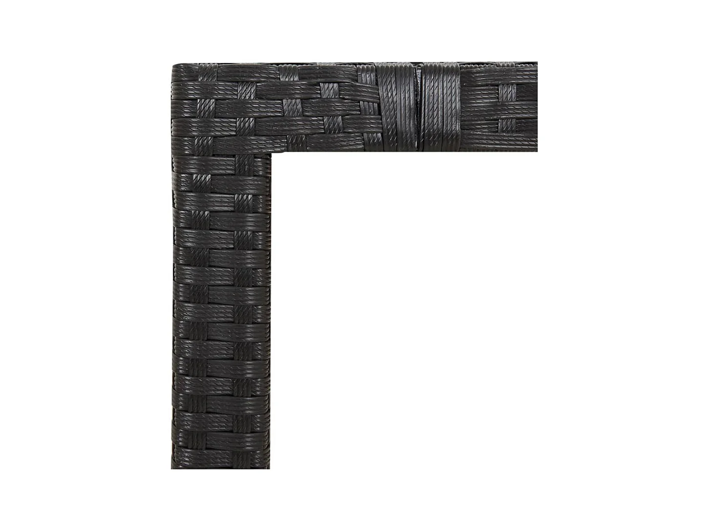 Table de jardin plateau en bois Noir Résine tressée bois massif FR621065