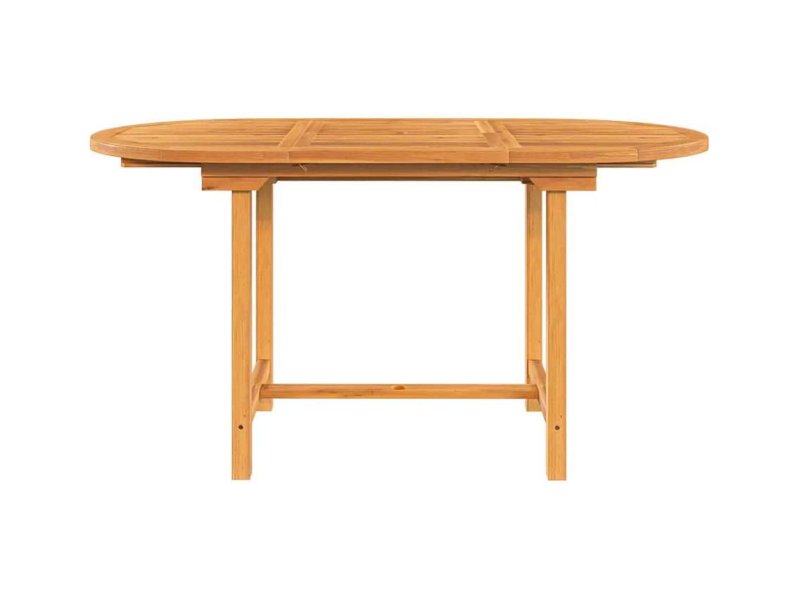 Table extensible de jardin 110-160x80x75 cm bois de teck solide FR486601