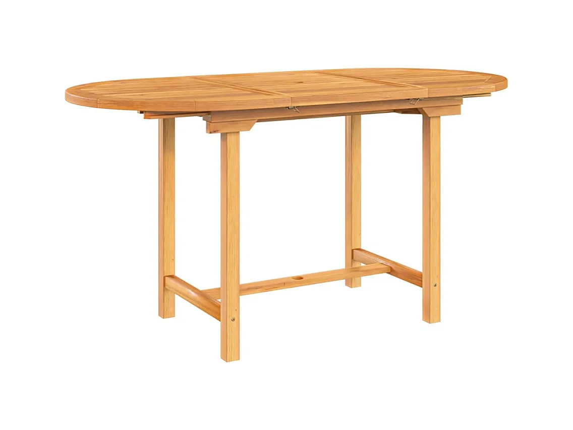 Table extensible de jardin 110-160x80x75 cm bois de teck solide FR486601