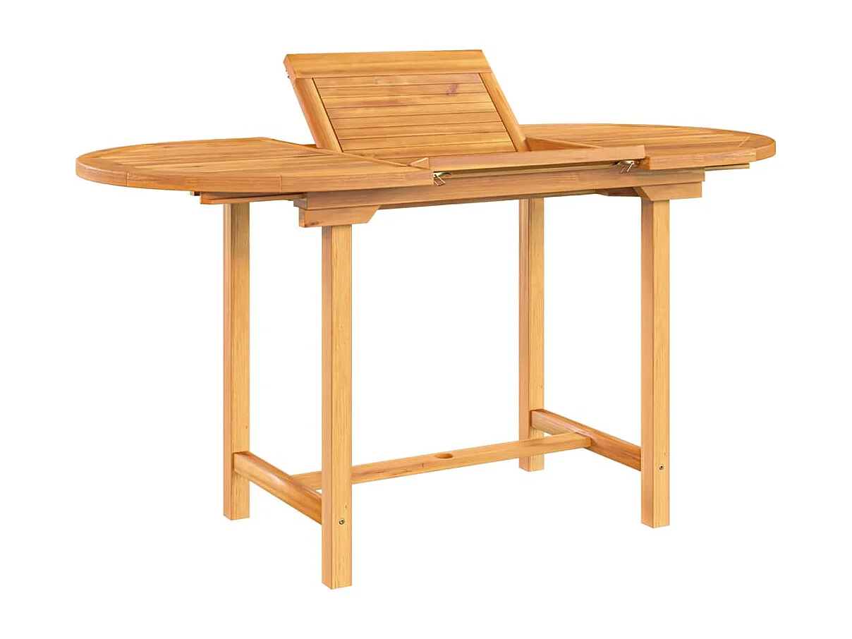 Table extensible de jardin 110-160x80x75 cm bois de teck solide FR486601