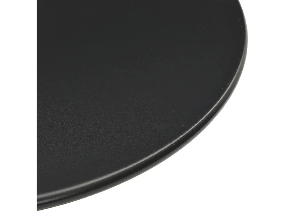 Table de jardin ronde noir Ø50x72 cm acier FR243468