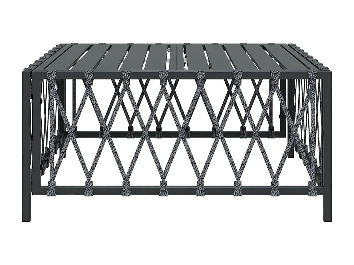 Table de jardin anthracite 70x70x34 cm tissu tissé FR983828