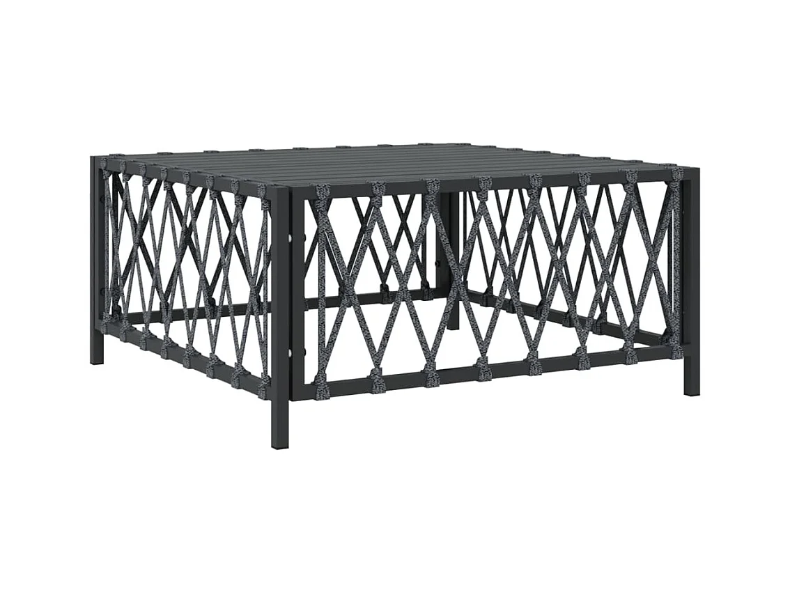 Mesa de jardín tela tejida gris antracita 70x70x34 cm ES567156