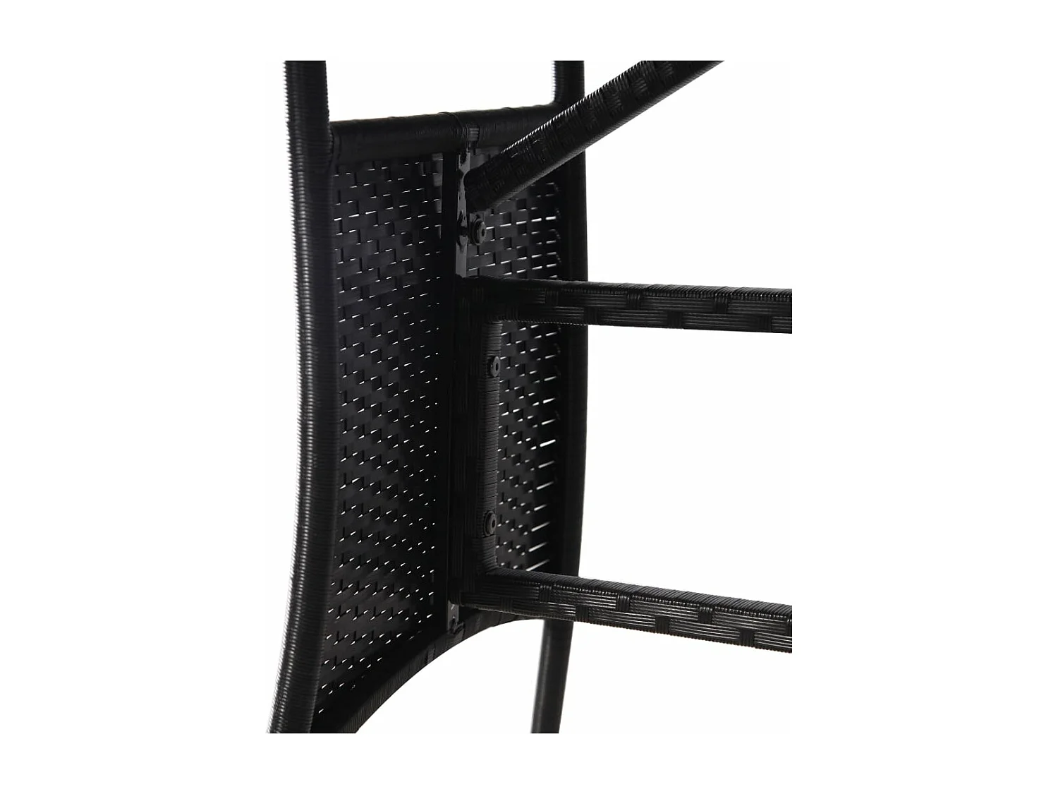 Table de jardin Noir 80x80x74 cm Résine tressée FR493752