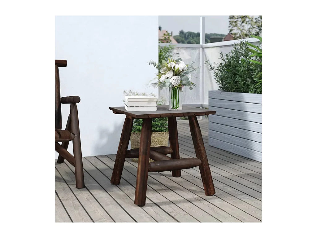 Table d'appoint 49x49x50 cm bois massif d'épicéa FR529846