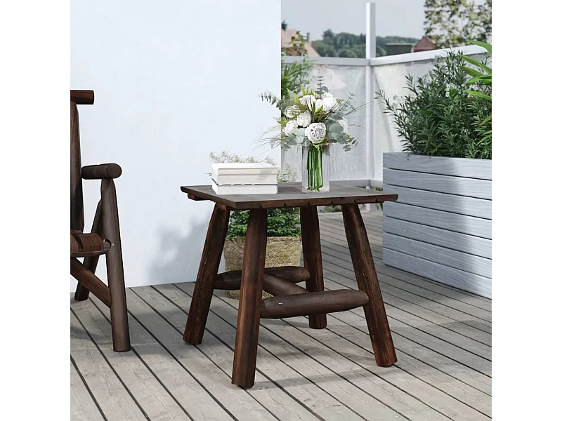 Table d'appoint 49x49x50 cm bois massif d'épicéa FR529846