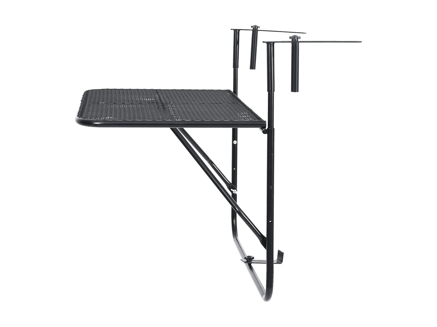 Table de balcon Noir 60x40 cm Acier FR197175