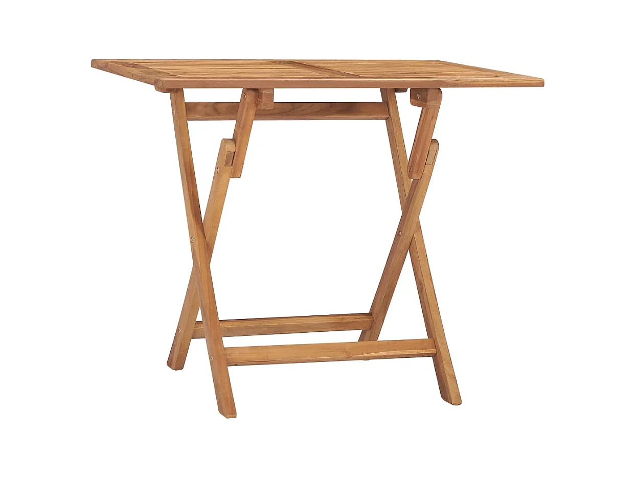 Table à dîner pliable de jardin 90x60x75 cm Bois de teck solide FR849846