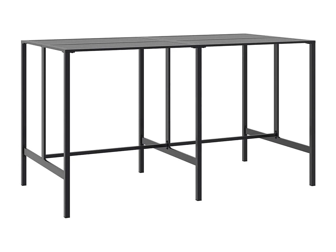 Bartafel 200x100x110 cm gepoedercoat staal zwart BE187532