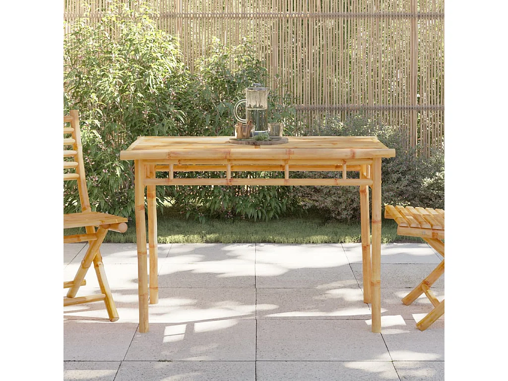 Table à manger de jardin 110x55x75 cm bambou FR382119