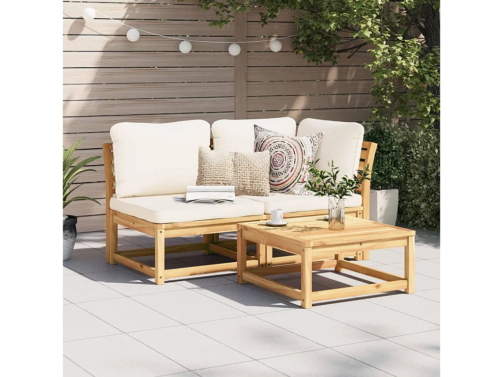 Table de jardin 63x63x30 cm bois d'acacia solide FR325214
