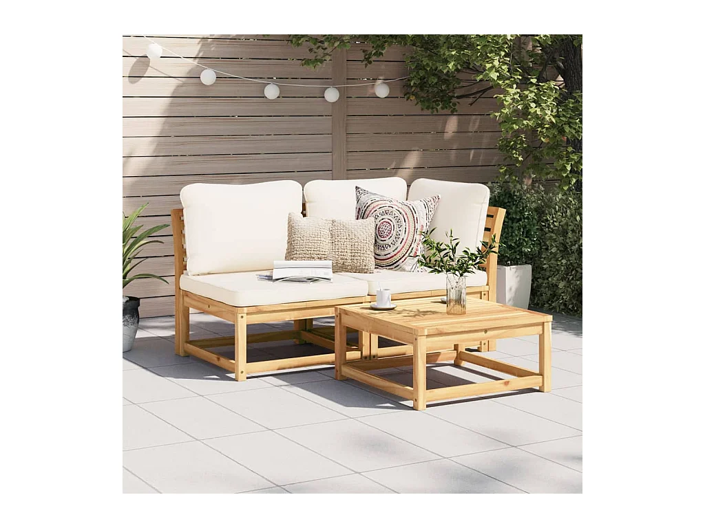 Table de jardin 63x63x30 cm bois d'acacia solide FR325214