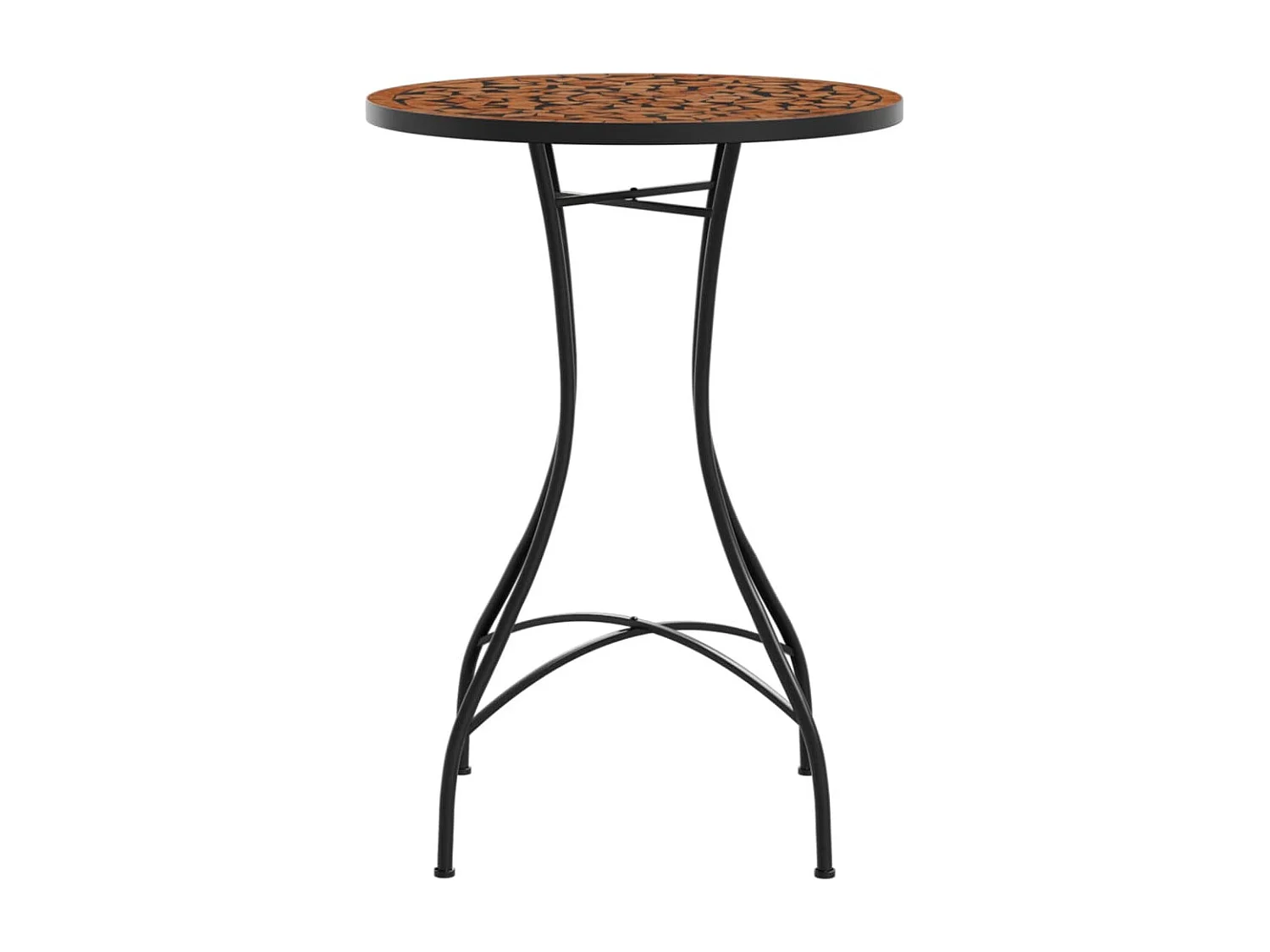 Mesa de bistró de mosaico cerámica terracota Ø50x70 cm ES711571