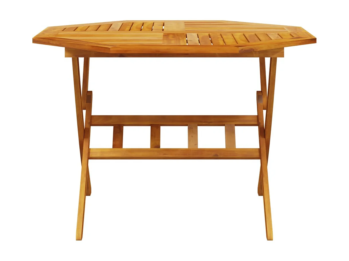 Table pliable de jardin Ø110x75 cm bois d'acacia solide FR161707