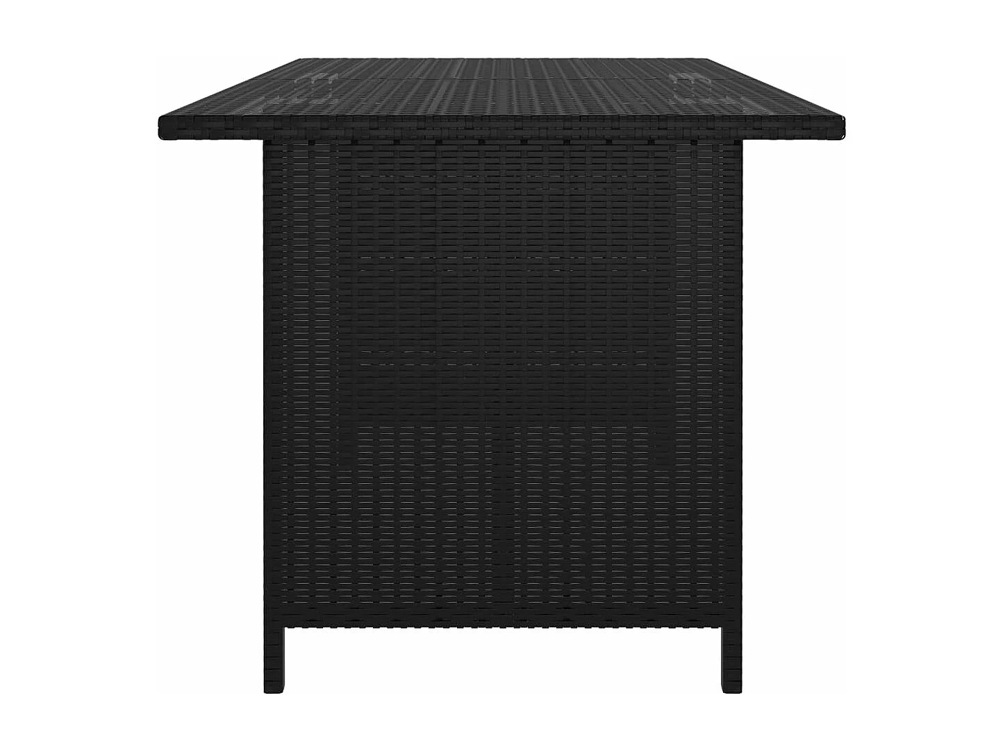 Table à manger de jardin Noir 110x70x65 cm Résine tressée FR583103