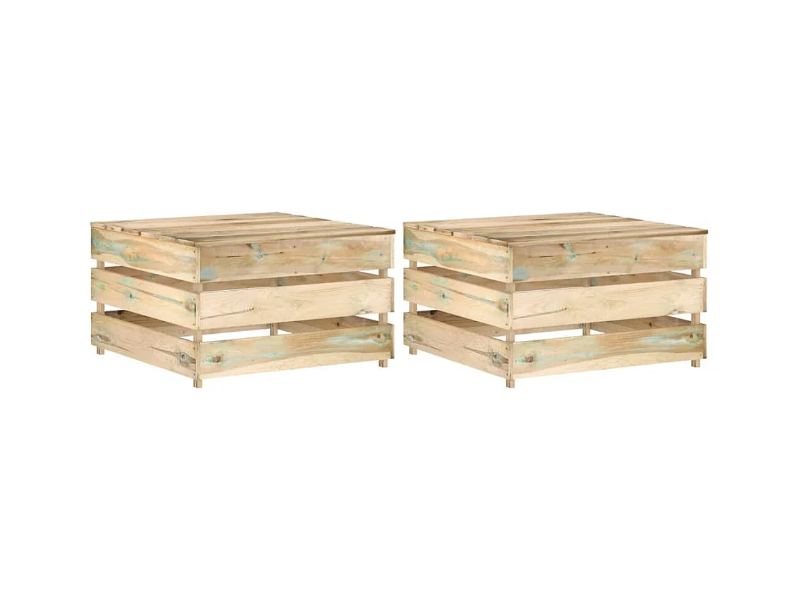 Tables palette de jardin 2 pcs Bois de pin imprégné FR712683