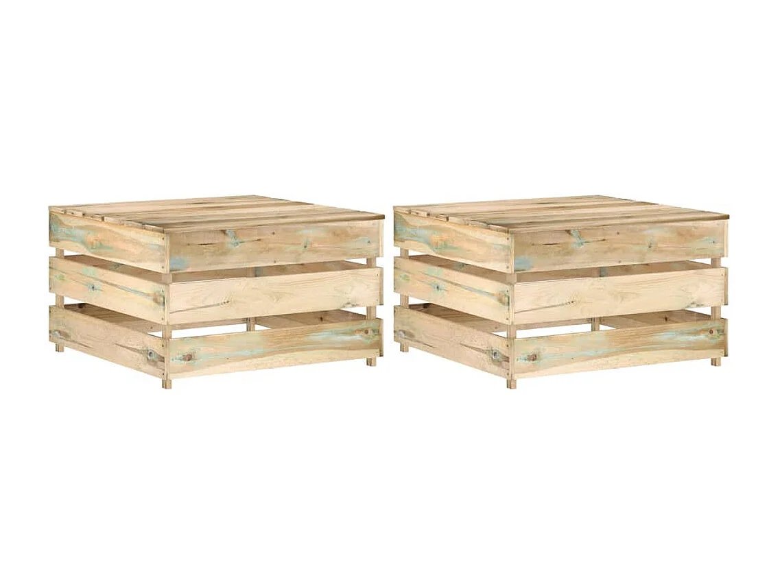 Tables palette de jardin 2 pcs Bois de pin imprégné FR712683