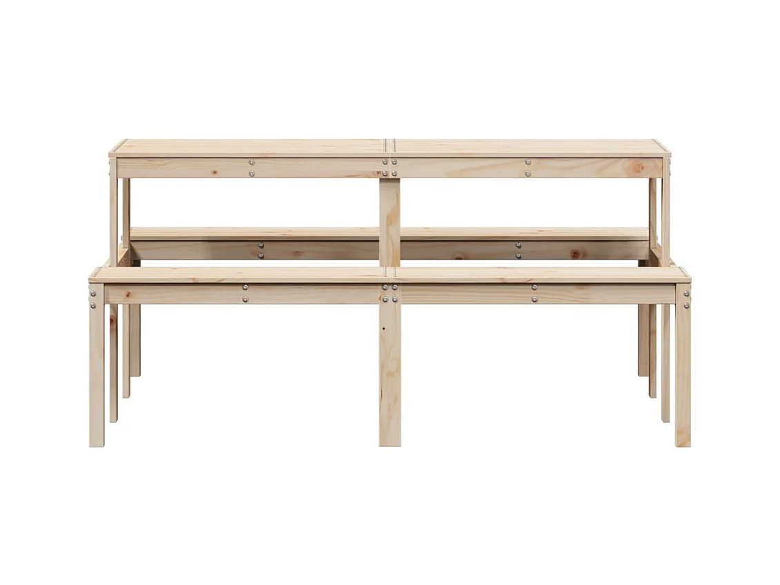 Table de pique-nique 160x134x75 cm bois massif de pin FR495041