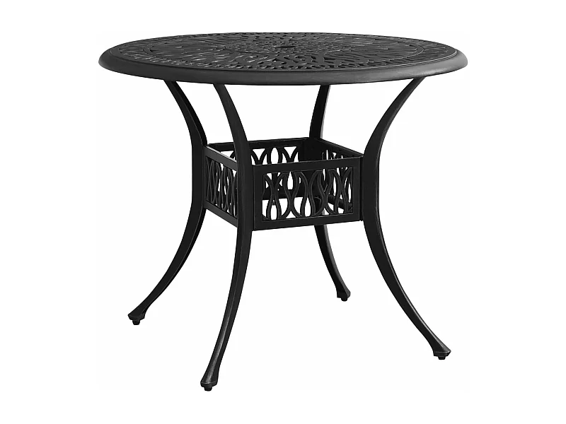 Table de jardin Noir 90x90x74 cm Aluminium coulé FR284013
