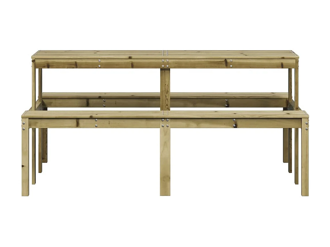 Table de pique-nique 160x134x75 cm bois de pin imprégné FR150973