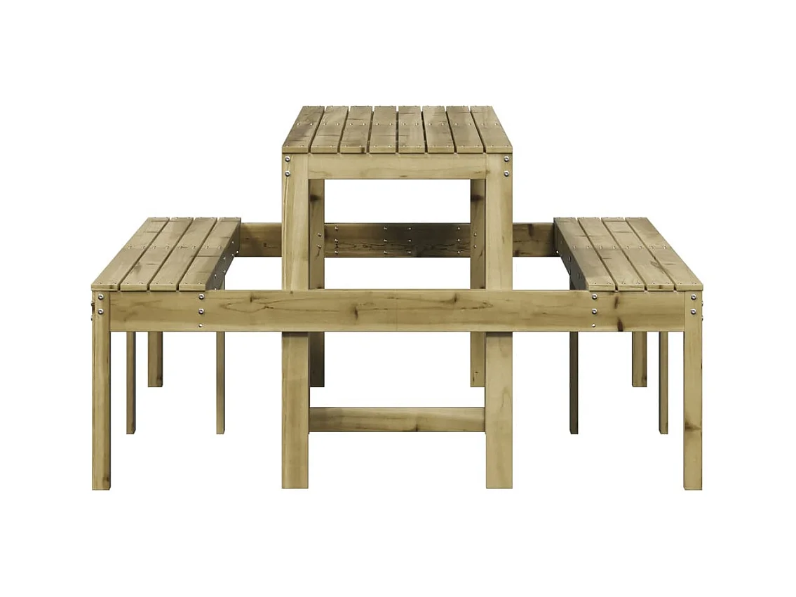 Table de pique-nique 160x134x75 cm bois de pin imprégné FR150973
