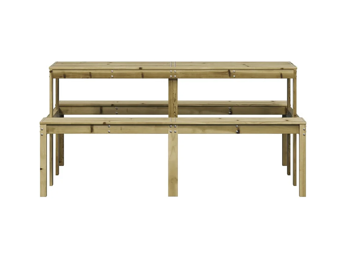 Table de pique-nique 160x134x75 cm bois de pin imprégné FR150973