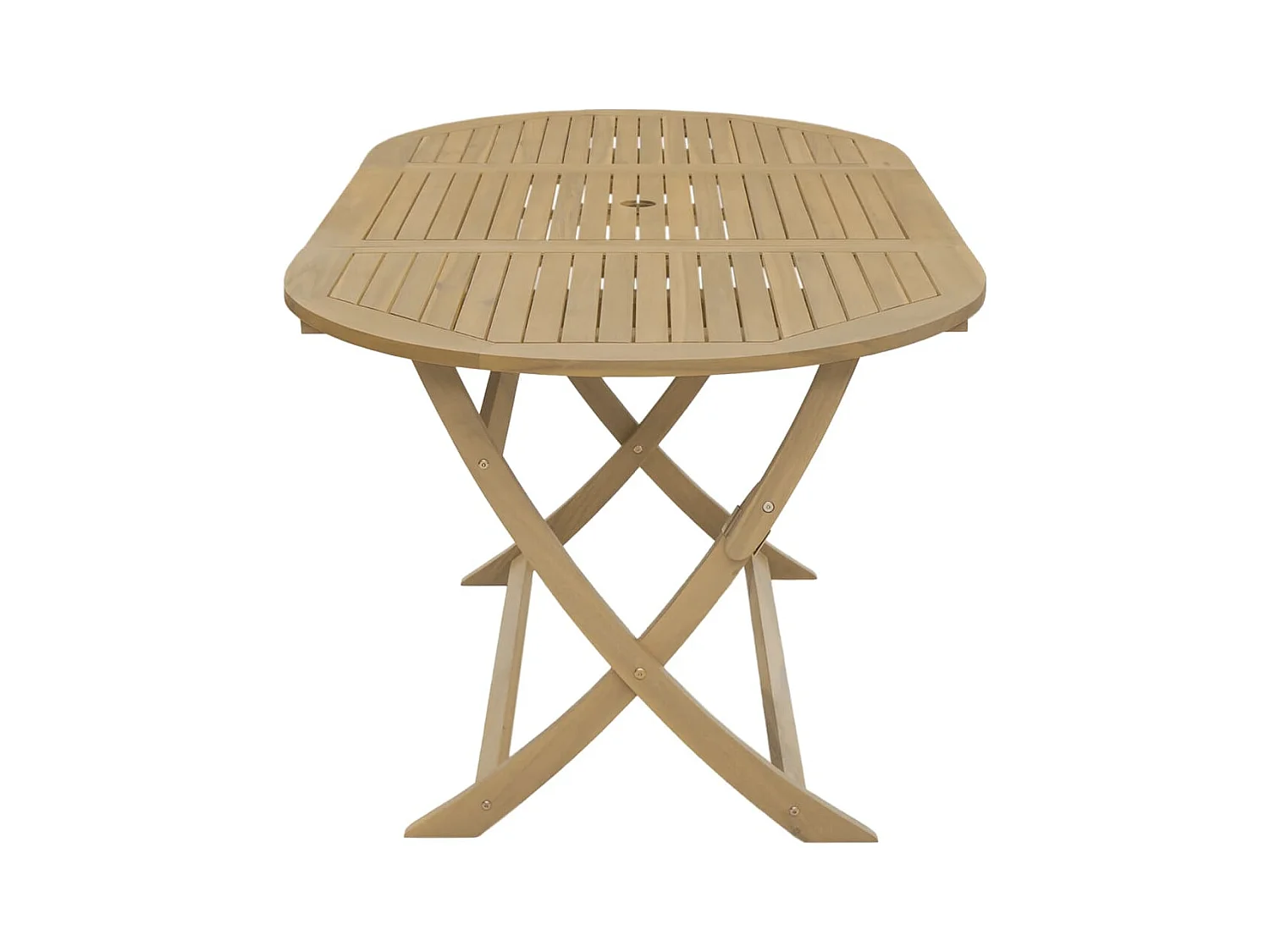 Table pliable de jardin 160x85x75 cm bois d'acacia solide FR600812