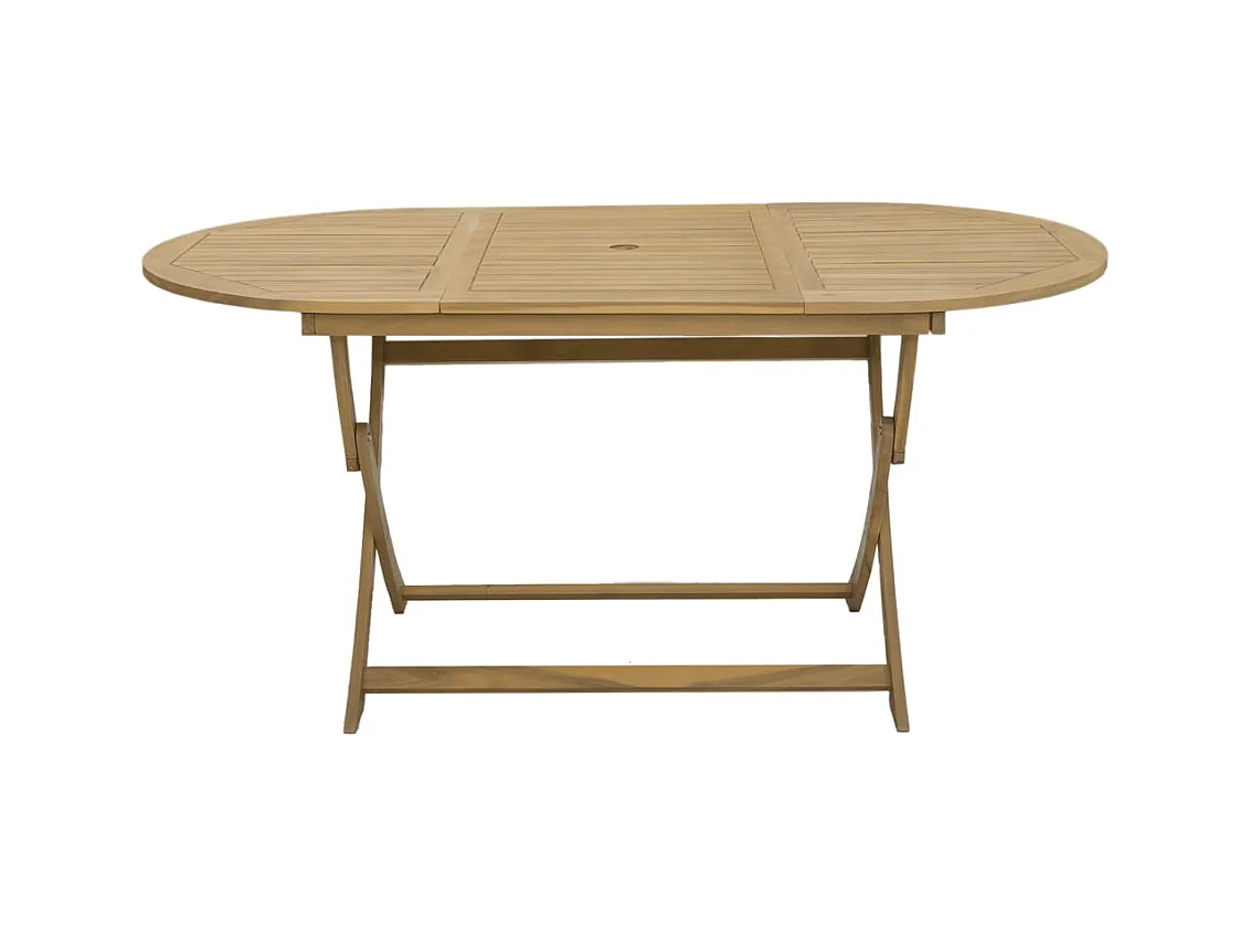 Table pliable de jardin 160x85x75 cm bois d'acacia solide FR600812