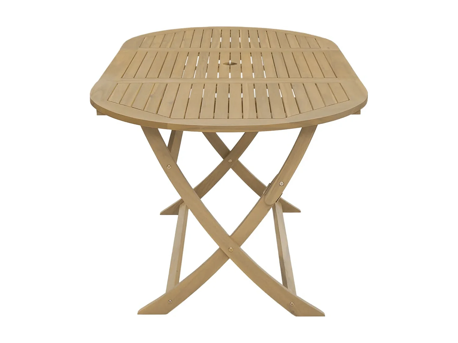 Table pliable de jardin 160x85x75 cm bois d'acacia solide FR600812