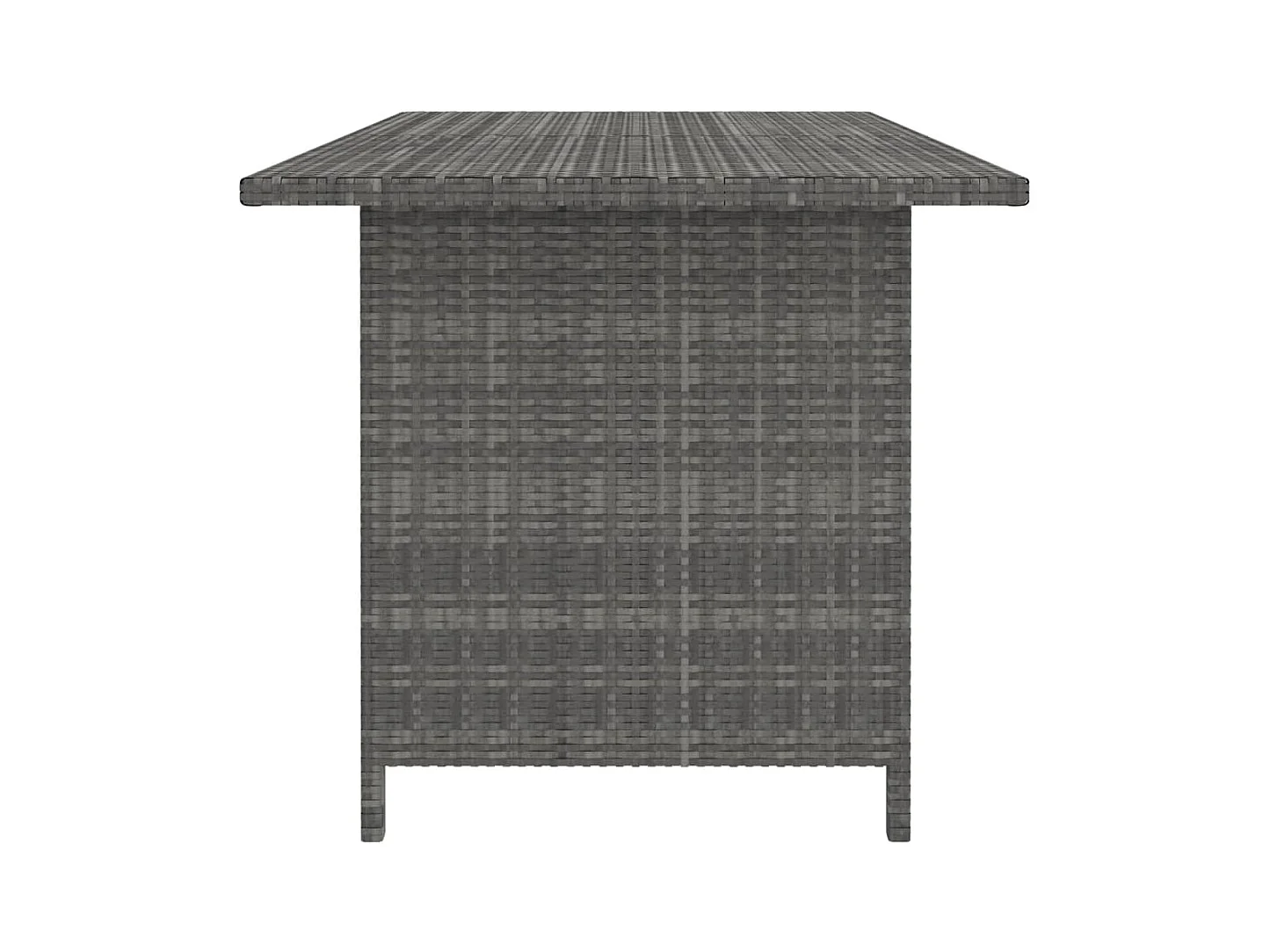 Tuintafel 110x70x65 cm poly rattan grijs BE784477