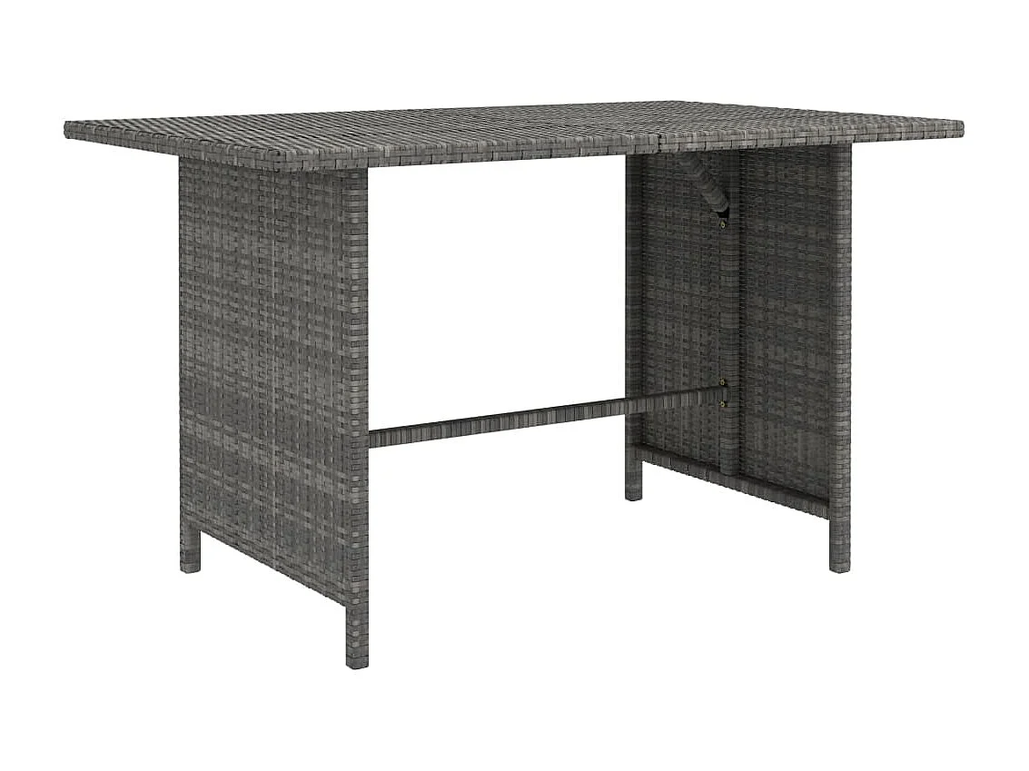 Tuintafel 110x70x65 cm poly rattan grijs BE784477